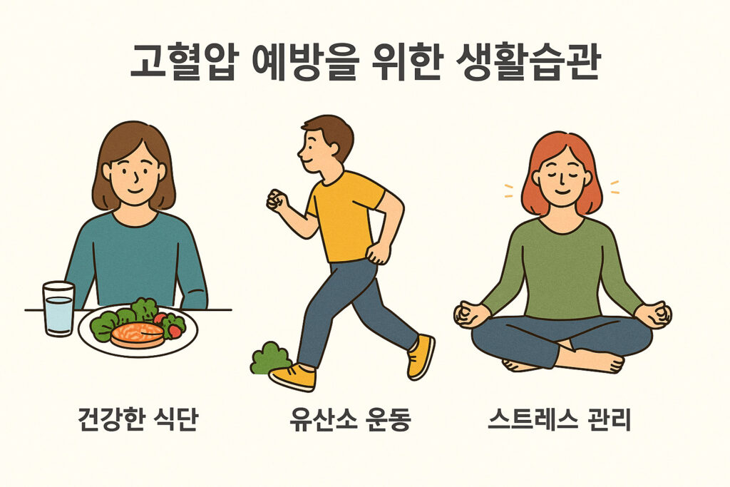 고혈압 예방을 위한 생활 습관 예시
