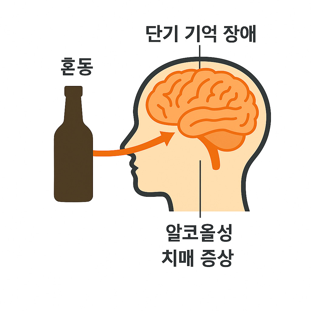 음주와 기억력 저하 시각 자료