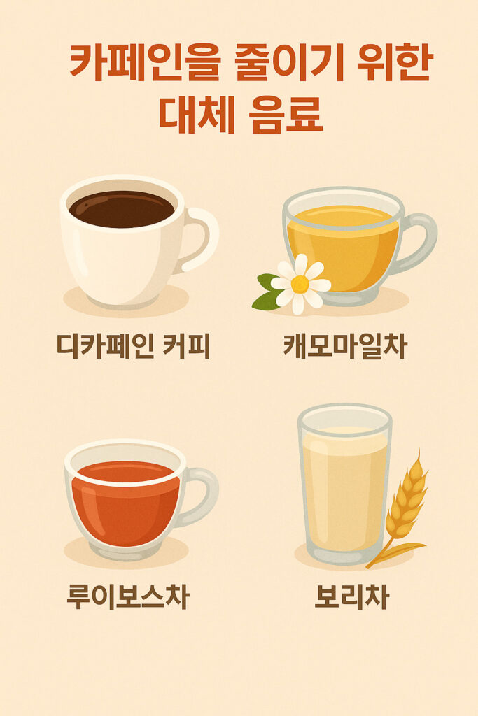 카페인 대체 음료 추천 인포그래픽