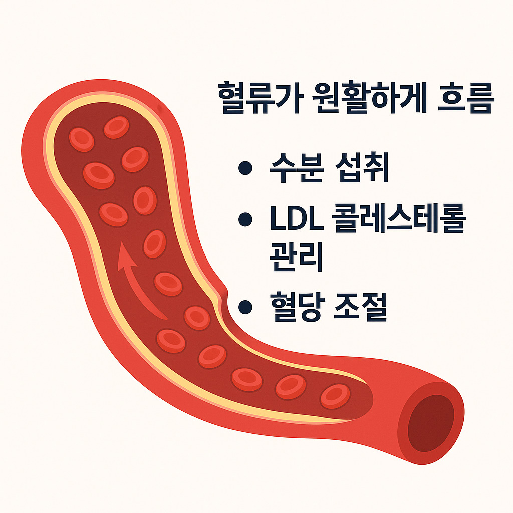  뇌질환과 혈류 관계 이미지