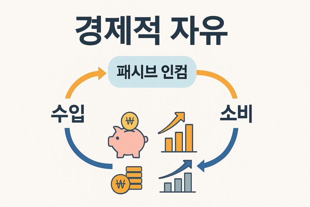 경제적 자유를 설명하는 인포그래픽